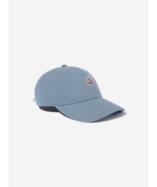 Moncler Enfant Boys Logo Baseball Cap in Blue est présent 