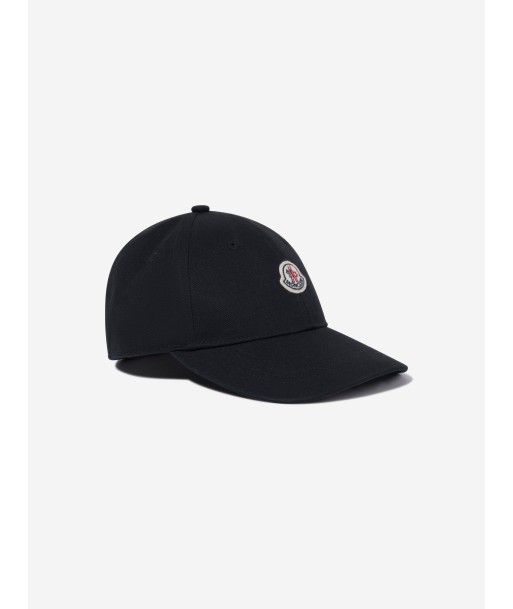 Moncler Enfant Boys Logo Baseball Cap in Black en ligne