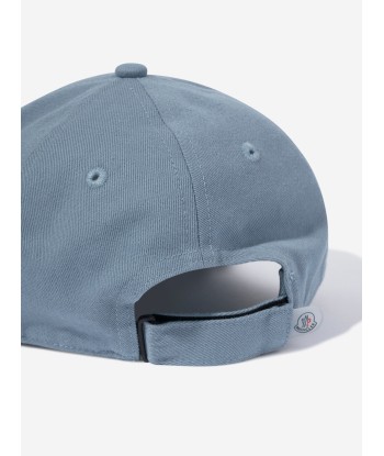 Moncler Enfant Boys Logo Baseball Cap in Blue est présent 