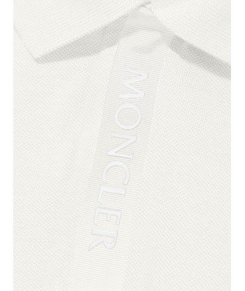 Moncler Enfant Boys Logo Polo Shirt in White Amélioration de cerveau avec