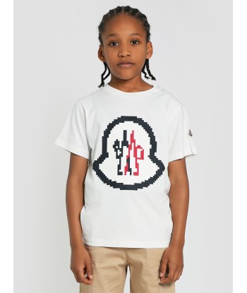 Moncler Enfant Boys Logo T-Shirt in White les ligaments