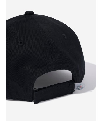 Moncler Enfant Boys Logo Baseball Cap in Black en ligne