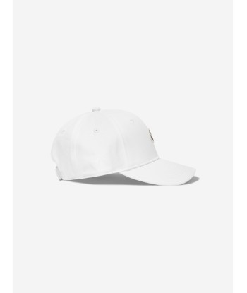 Moncler Enfant Boys Logo Baseball Cap in White sélection de produits