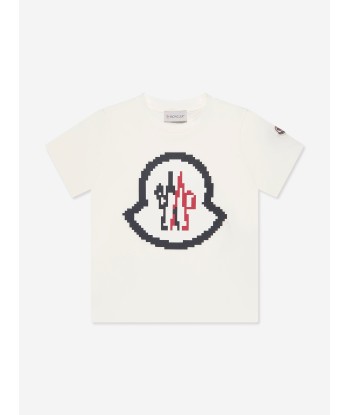 Moncler Enfant Boys Logo T-Shirt in White les ligaments