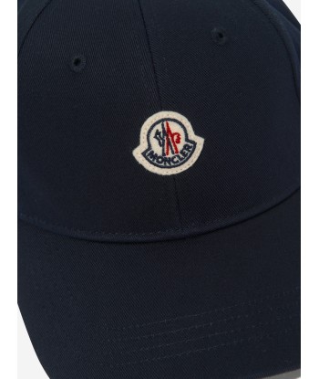 Moncler Enfant Boys Logo Baseball Cap in Navy la chaussure