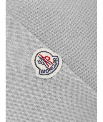 Moncler Enfant Boys Logo Polo Shirt in Grey vous aussi creer 