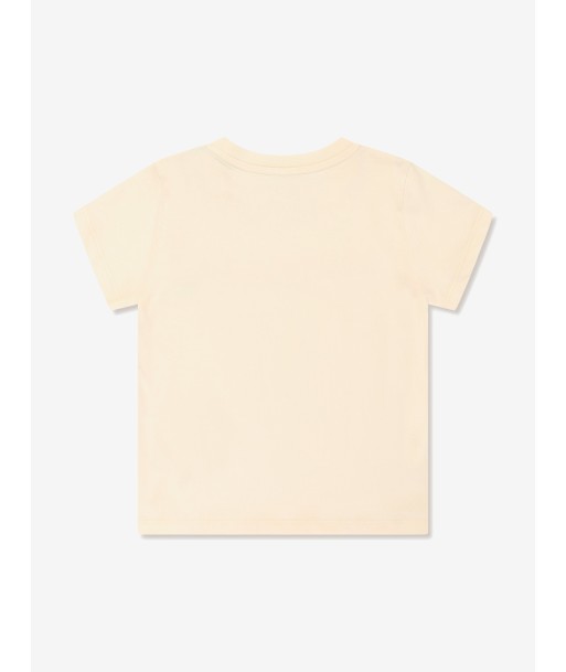 Moncler Enfant Girls Logo T-Shirt in Yellow solde