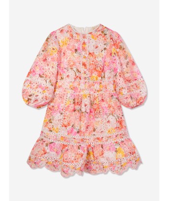 Marlo Girls Blossom Embroidered Dress in Multicolour livraison gratuite