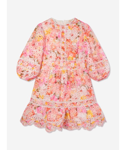 Marlo Girls Blossom Embroidered Dress in Multicolour livraison gratuite