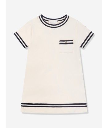 Moncler Enfant Girls A-Line Pocket Dress in Ivory 2024