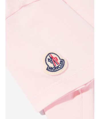 Moncler Enfant Girls Graphic Tennis Logo T-Shirt in Pink Venez acheter