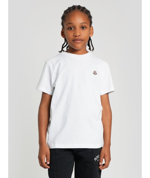 Moncler Enfant Boys Logo T-Shirt in White votre restaurant rapide dans 