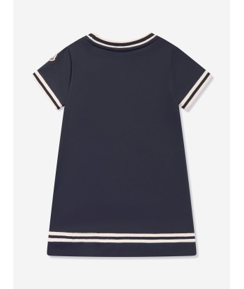 Moncler Enfant Girls A-Line Pocket Dress in Navy ouvre sa boutique