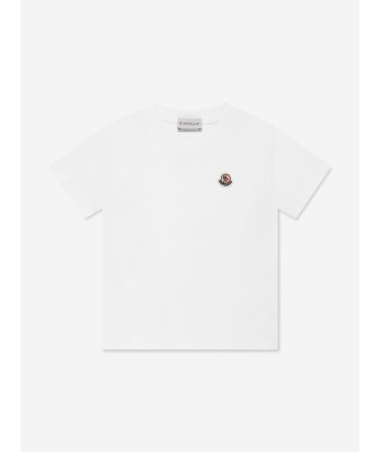 Moncler Enfant Boys Logo T-Shirt in White votre restaurant rapide dans 