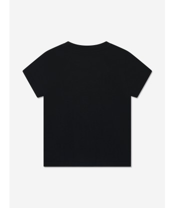 Moncler Enfant Boys Logo T-Shirt in Black paiement sécurisé