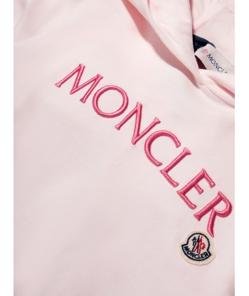 Moncler Enfant Girls Logo Hoodie in Pink de la marque