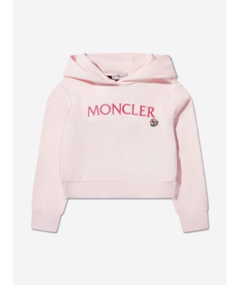 Moncler Enfant Girls Logo Hoodie in Pink de la marque