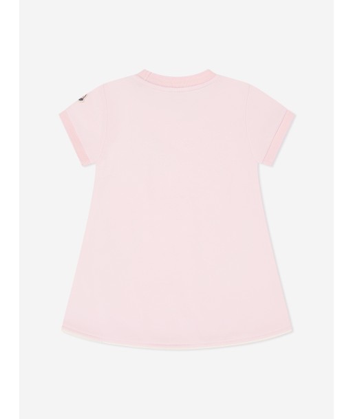 Moncler Enfant Girls Fit and Flare Logo Dress in Pink livraison et retour toujours gratuits