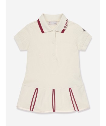 Moncler Enfant Girls Logo Polo Dress in Ivory Les êtres humains sont 