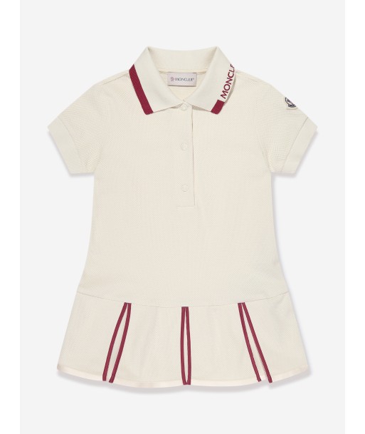 Moncler Enfant Girls Logo Polo Dress in Ivory Les êtres humains sont 