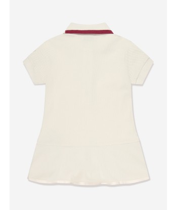 Moncler Enfant Girls Logo Polo Dress in Ivory Les êtres humains sont 