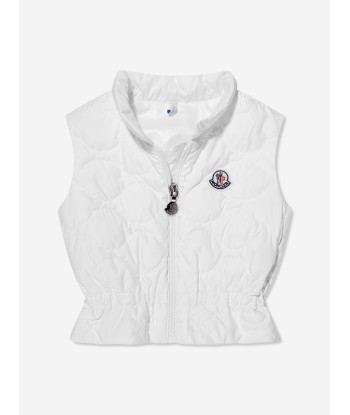 Moncler Enfant Baby Girls Down Padded Ambertine Gilet in White prix