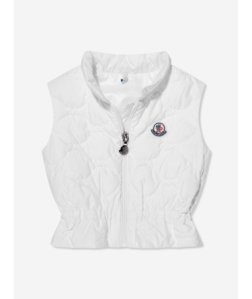 Moncler Enfant Baby Girls Down Padded Ambertine Gilet in White prix