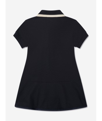 Moncler Enfant Girls Logo Polo Dress in Navy À commander