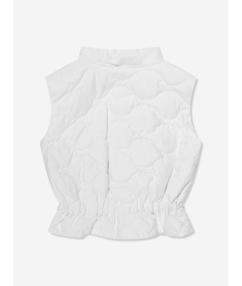 Moncler Enfant Baby Girls Down Padded Ambertine Gilet in White prix