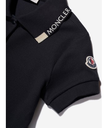 Moncler Enfant Girls Logo Polo Dress in Navy À commander