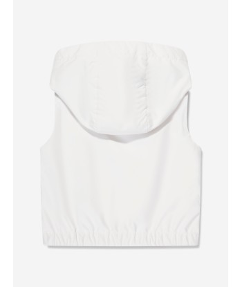 Moncler Enfant Baby Essien Gilet in White Jusqu'à 80% De Réduction