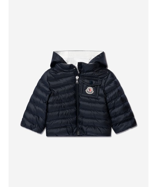 Moncler Enfant Baby Down Padded Baigal Jacket in Navy de la marque