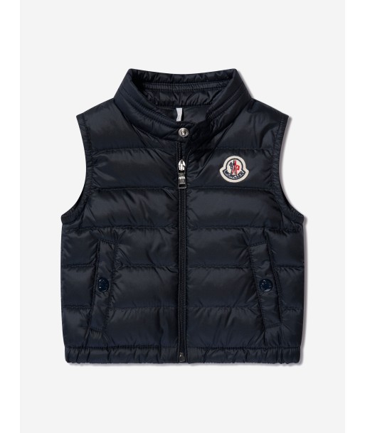 Moncler Enfant Baby Down Padded New Amaury Gilet In Navy Par le système avancé 