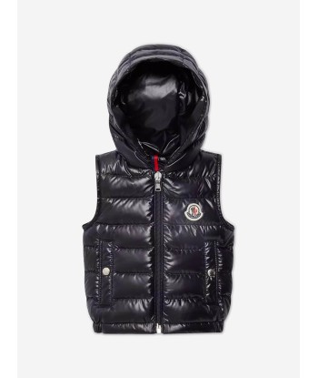 Moncler Enfant Baby Boys Down Padded Couronne Gilet in Navy JUSQU'A -70%! 