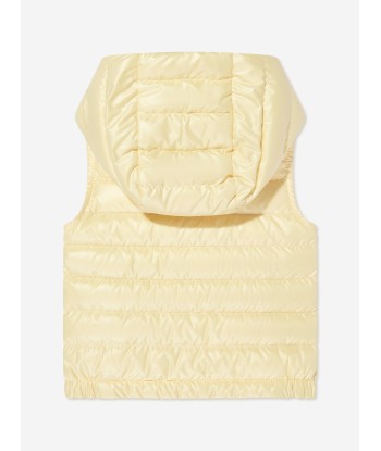 Moncler Enfant Baby Boys Down Padded Couronne Gilet in Yellow en linge