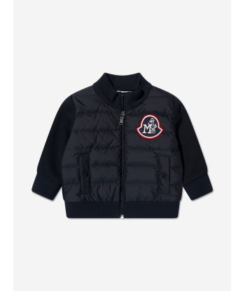 Moncler Enfant Baby Boys Down Padded Zip Up Cardigan in Navy 2 - 3 jours ouvrés.