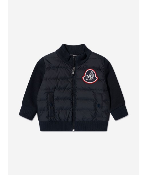 Moncler Enfant Baby Boys Down Padded Zip Up Cardigan in Navy 2 - 3 jours ouvrés.