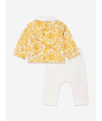 Versace Baby Barocco Outfit Set in Gold À commander