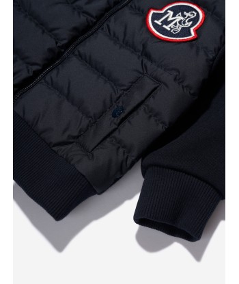 Moncler Enfant Baby Boys Down Padded Zip Up Cardigan in Navy 2 - 3 jours ouvrés.