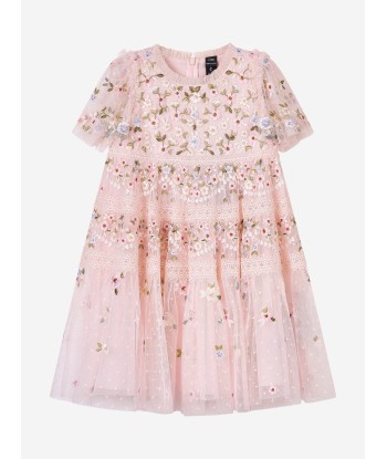 Needle & Thread Girls Garland Ribbon Dress in Pink le concept de la Pate a emporter 