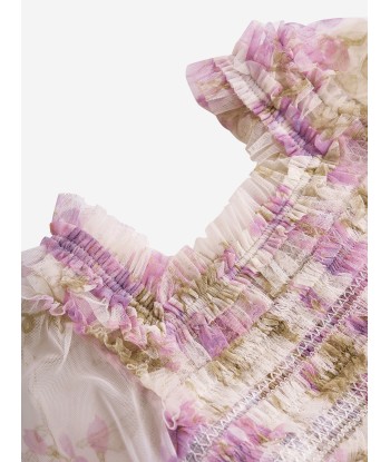 Needle & Thread Girls Wisteria Smocked Dress in White l'achat 