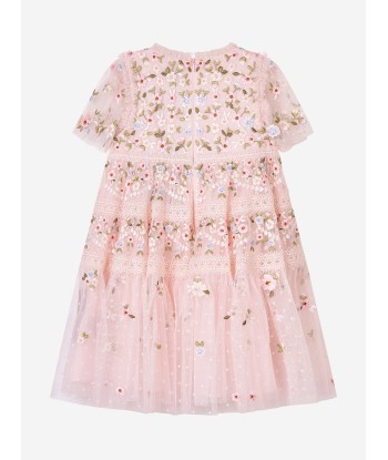 Needle & Thread Girls Garland Ribbon Dress in Pink le concept de la Pate a emporter 