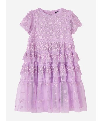 Needle & Thread Girls Angelica Lace Dress in Purple Paris Déstockage Promo