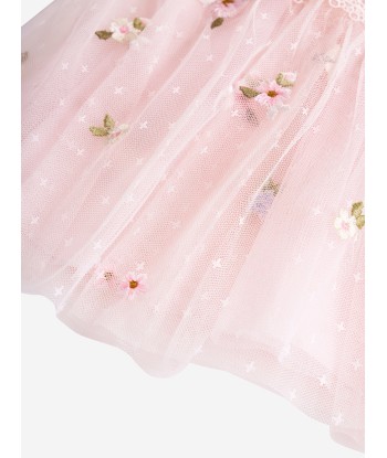 Needle & Thread Girls Garland Ribbon Dress in Pink le concept de la Pate a emporter 