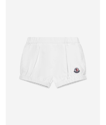 Moncler Enfant Baby Girls Cotton Shorts in White à prix réduit toute l'année