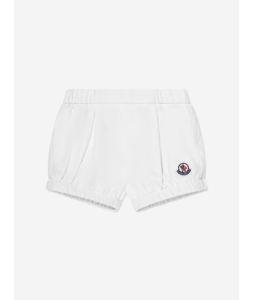 Moncler Enfant Baby Girls Cotton Shorts in White à prix réduit toute l'année