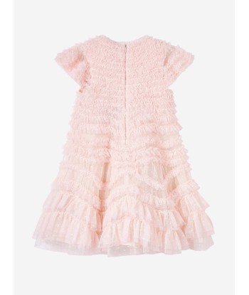 Needle & Thread Girls Wild Rose Ruffle Dress in Ivory acheter