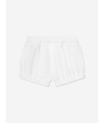 Moncler Enfant Baby Girls Cotton Shorts in White à prix réduit toute l'année