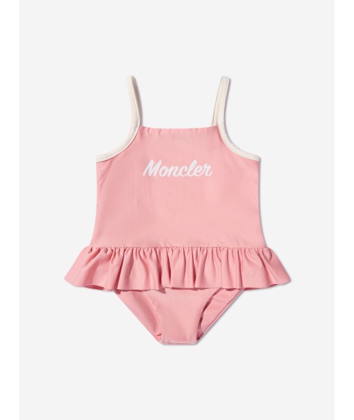 Moncler Enfant Baby Girls Logo Swimsuit in Pink 2024