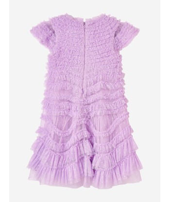 Needle & Thread Girls Wild Rose Ruffle Dress in Purple français